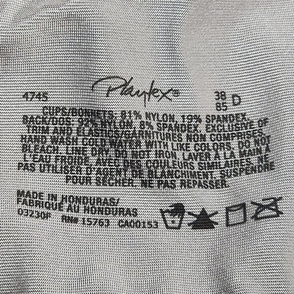 Playtex 4745 18 Hour Bra 38D Ultimate Lift and Support Wireless Bra Crystal Grey - Picture 4 of 11